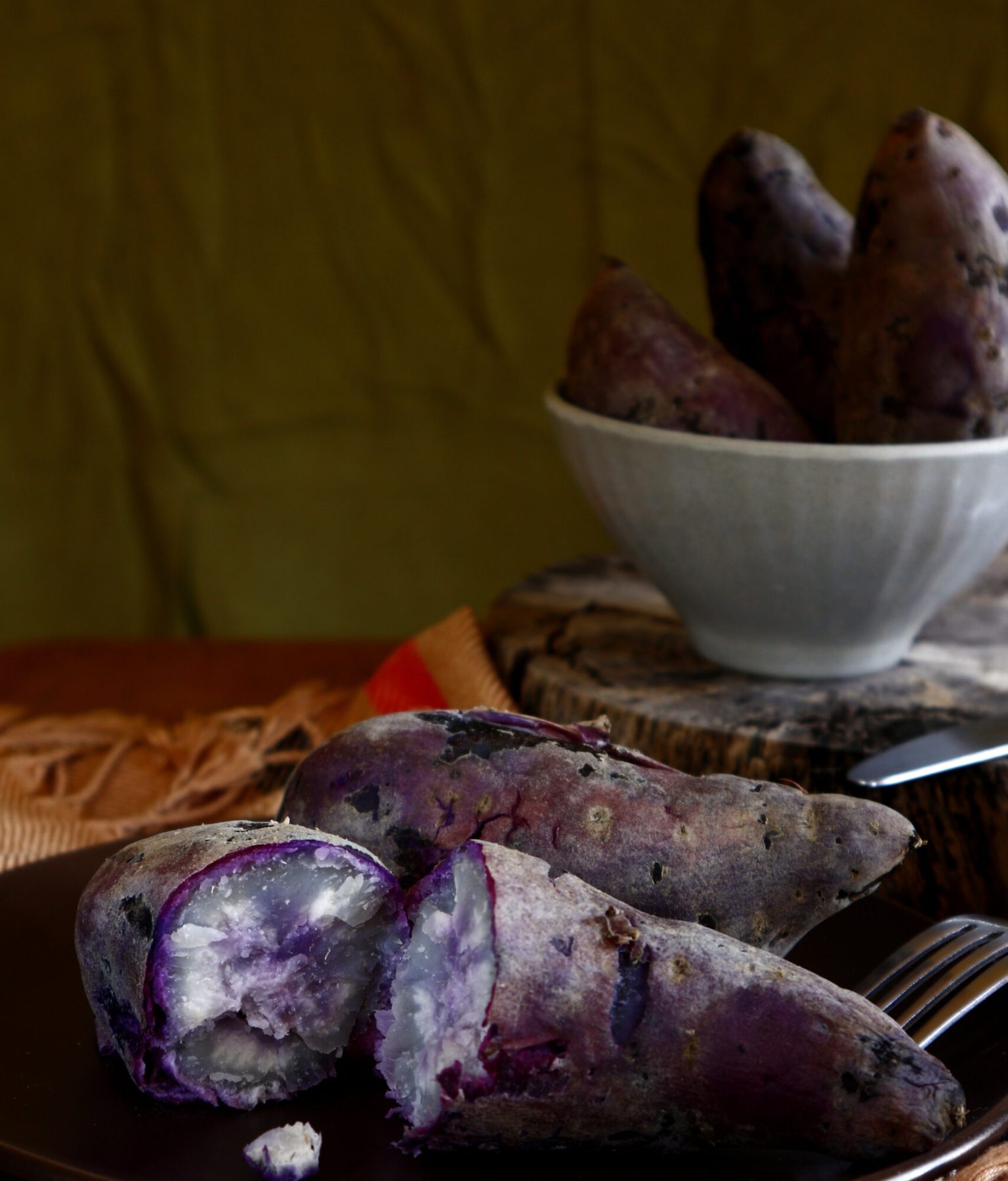 Photo of freshly cooked sweet potato